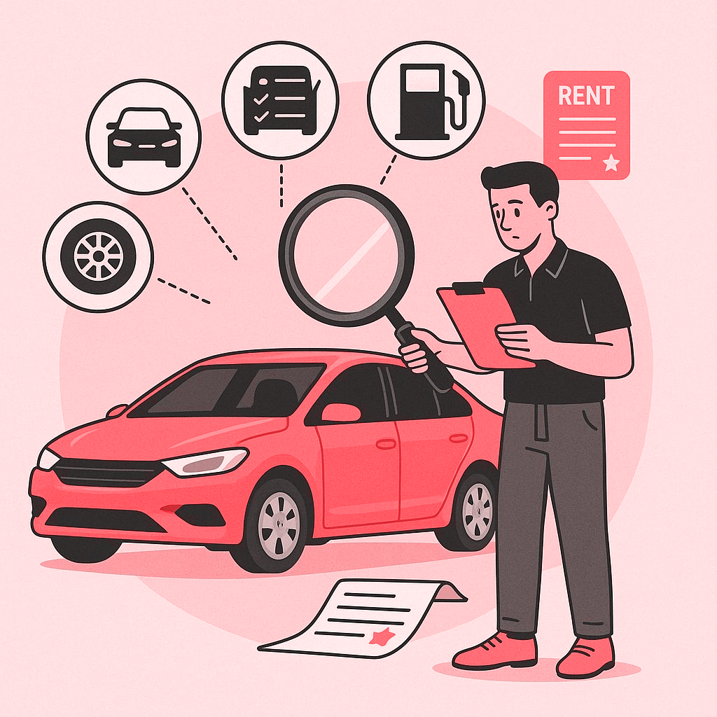 أشياء يجب التحقق منها قبل استلام سيارة الإيجار